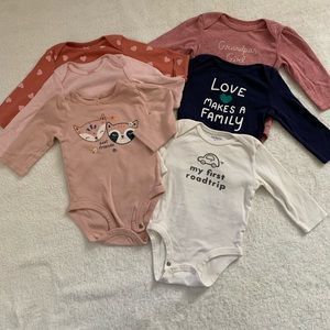Carter 6M Long-sleeve Onesies
